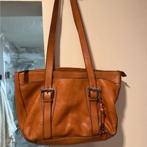 Etienne Aigner Rich Brown Leather Tote
